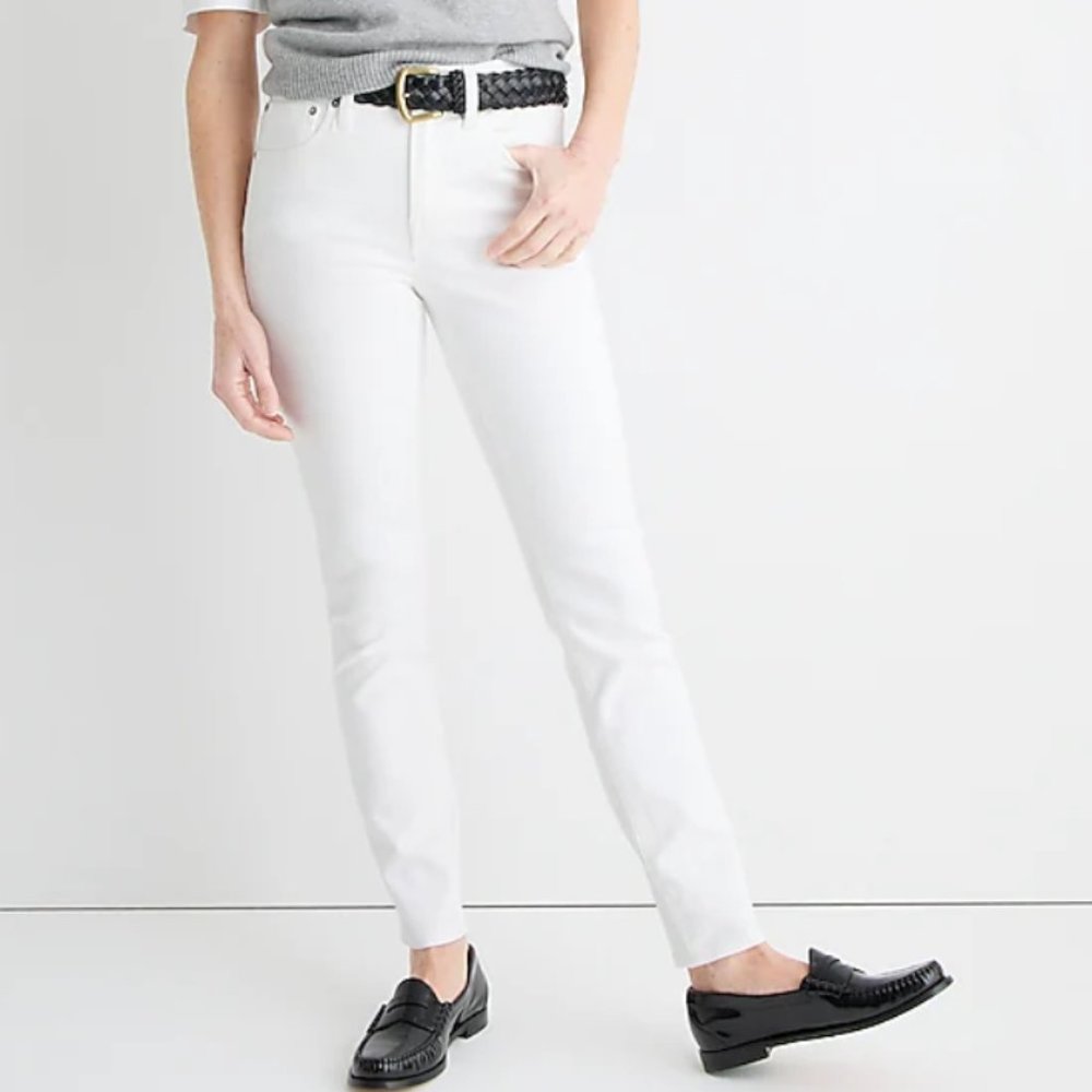 JCrew 9" Toothpick Jean in White Wash